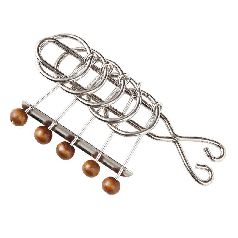 Disentangling Iron Ring Puzzle Lock Kongming Lock For Children And Students, Adult Toy For Development, Detachable And Stress-Relieving - Image 1